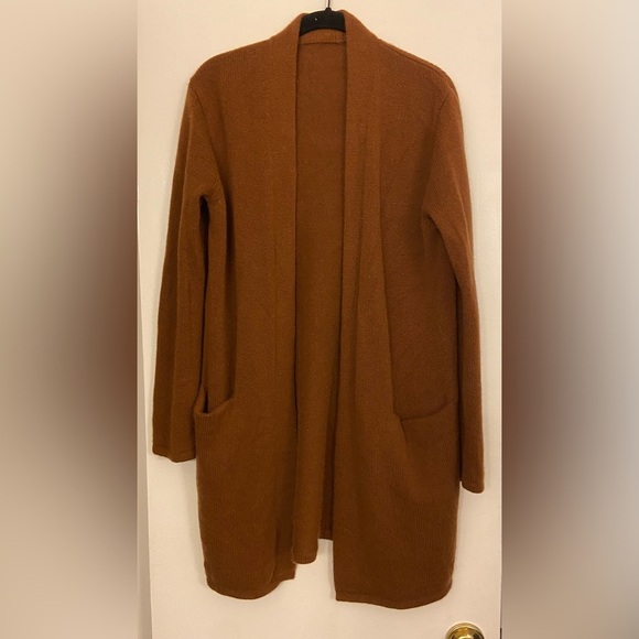 Jenni Kayne Cashmere Open Cardigan Brown Size XS - Picture 3 of 7